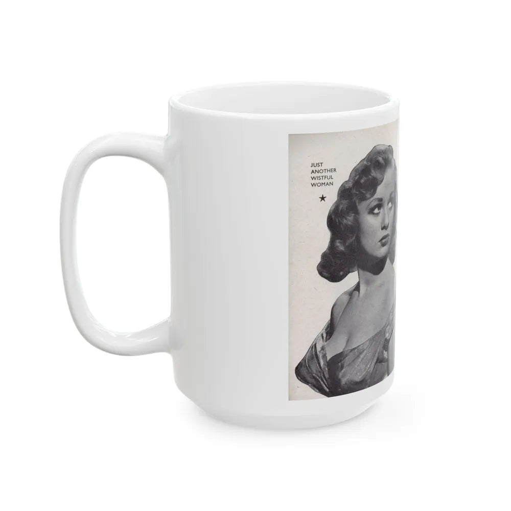 Norma Sykes #150 - 66 PHOTOGRAPHS OF Sabrina U.K. Pocket Mag. Pages 30 & 31 (Vintage Female Icon) White Coffee Mug-Go Mug Yourself