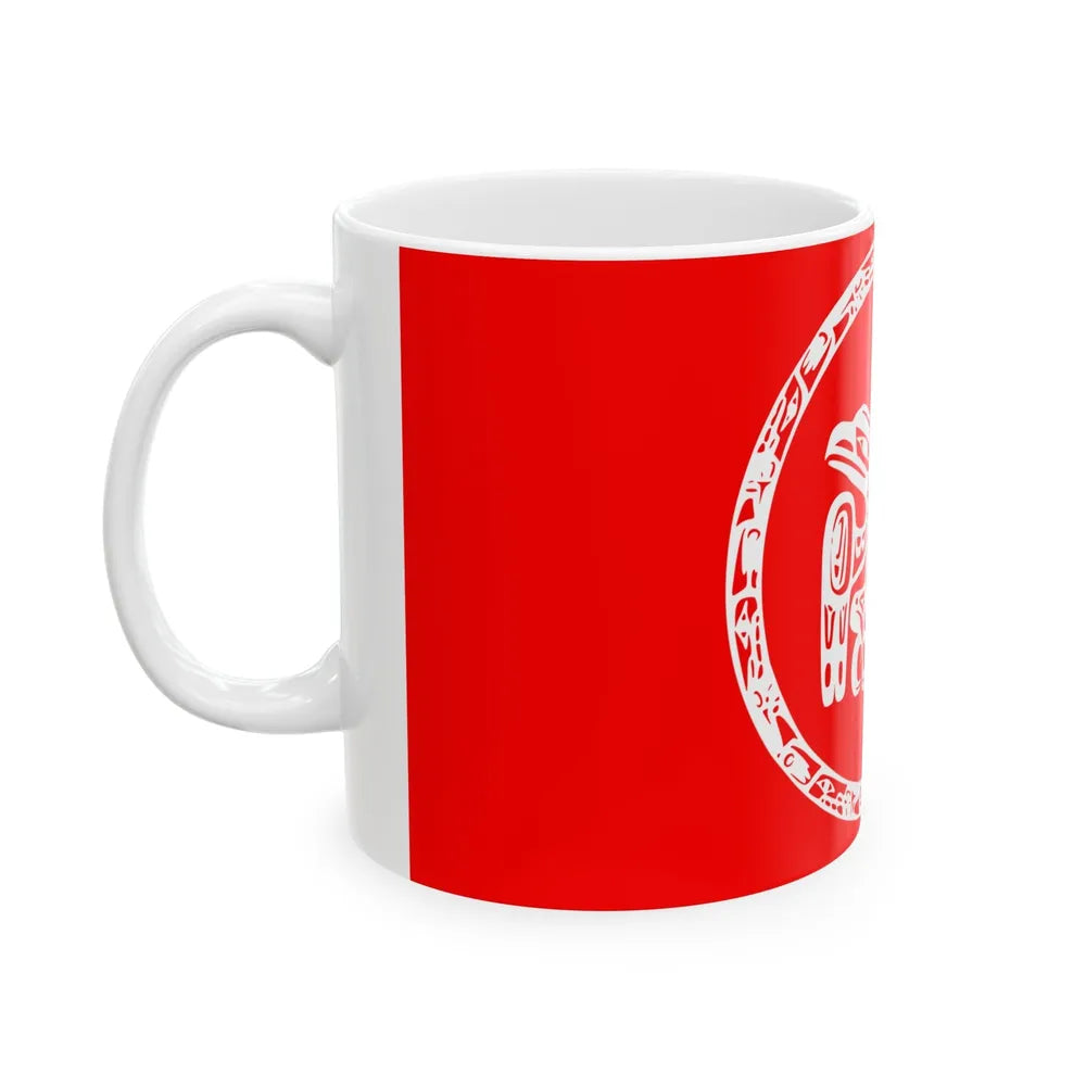 Council of the Haida Nation Flag - White Coffee Mug-Go Mug Yourself