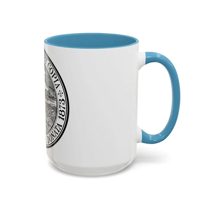 Seal of Holyoke Massachusetts - Accent Coffee Mug-Go Mug Yourself