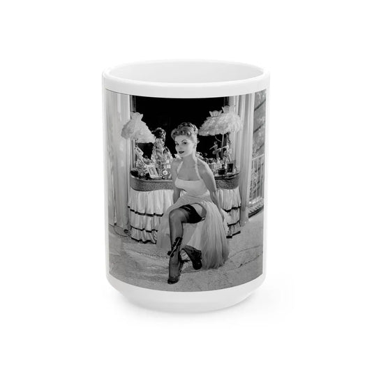 Debra Paget #669 (Vintage Female Icon) White Coffee Mug-15oz-Go Mug Yourself