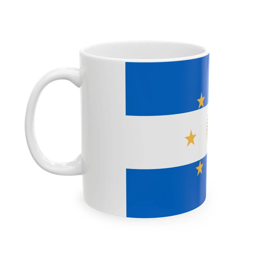 Navy Jack of Argentina 1818 - White Coffee Mug-Go Mug Yourself