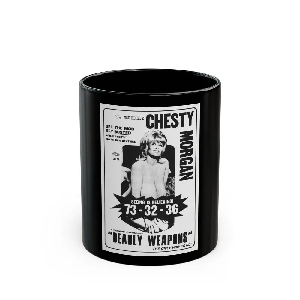 DEADLY WEAPONS 1974 Movie Poster - Black Coffee Mug-11oz-Go Mug Yourself