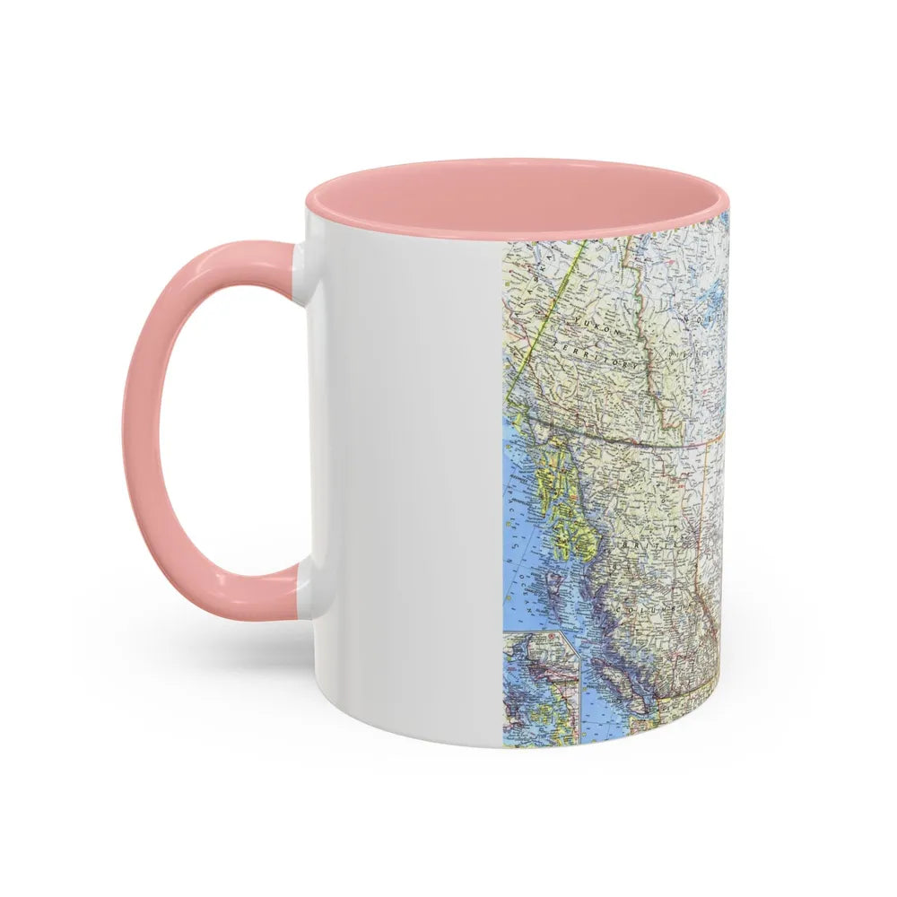 Canada - Western (1966) (Map) Accent Coffee Mug-Go Mug Yourself