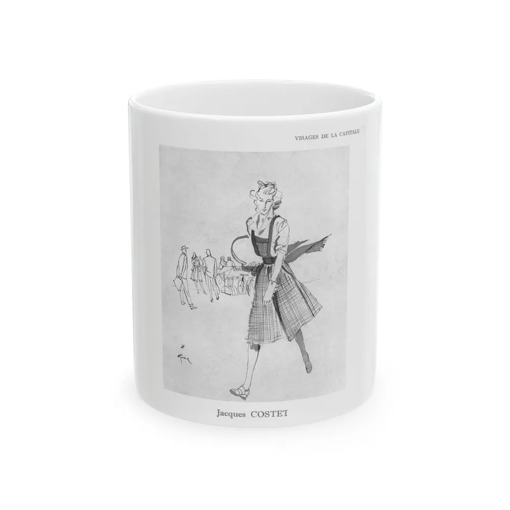 From the Jaye Oliver Archives, Jacques Costet, 1945 - White Coffee Mug-11oz-Go Mug Yourself