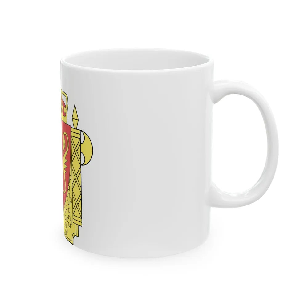 Coat of arms of the Norwegian Police Service - White Coffee Mug-Go Mug Yourself