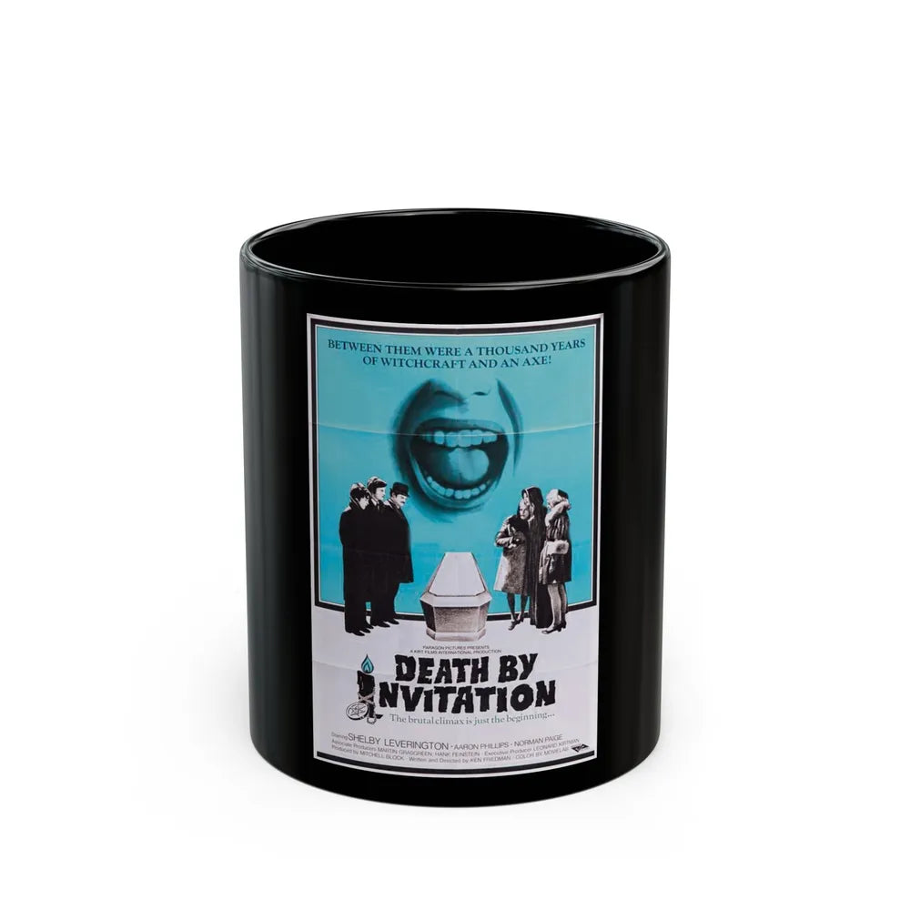 DEATH BY INVITATION 1971 Movie Poster - Black Coffee Mug-11oz-Go Mug Yourself