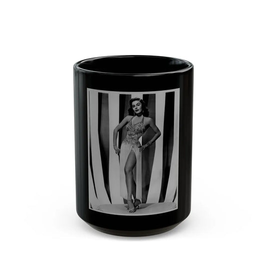 Elaine Stewart #117 (Vintage Female Icon) Black Coffee Mug-15oz-Go Mug Yourself