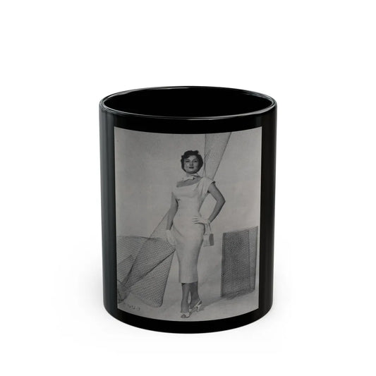 Carol Ohmart #58 - Page 1, Photo 2 of 4 Cropped from International Photographer Mag. June '55 (Vintage Female Icon) Black Coffee Mug-11oz-Go Mug Yourself