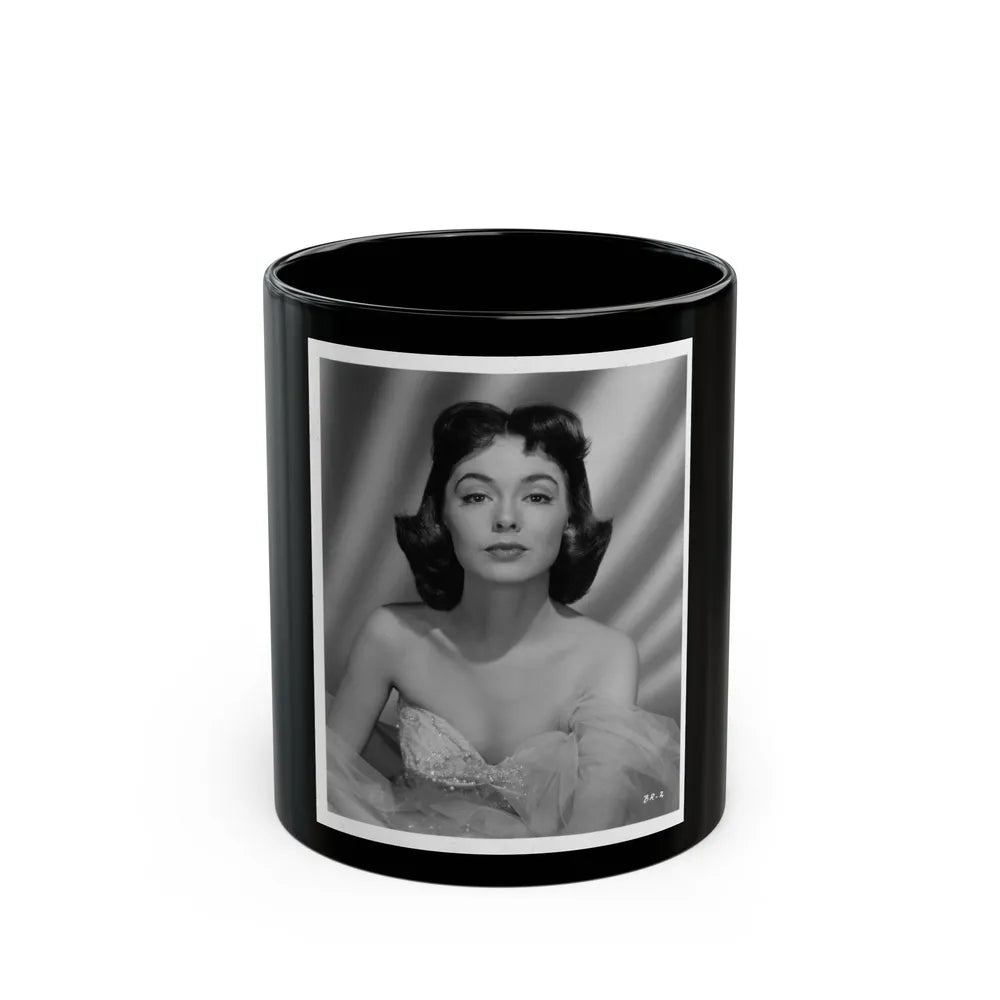 Barbara Rush #153 (Vintage Female Icon) Black Coffee Mug-11oz-Go Mug Yourself