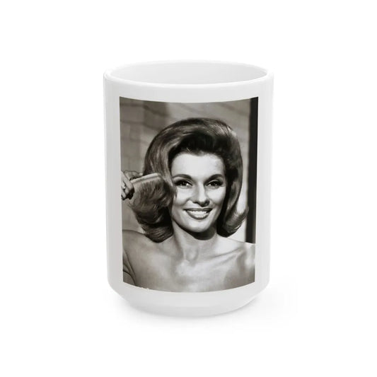 Nancy Kovack #49 (Vintage Female Icon) White Coffee Mug-15oz-Go Mug Yourself