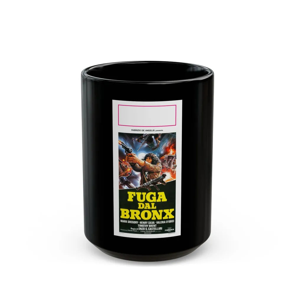 ESCAPE FROM THE BRONX (ITALIAN) 1983 Movie Poster - Black Coffee Mug-15oz-Go Mug Yourself