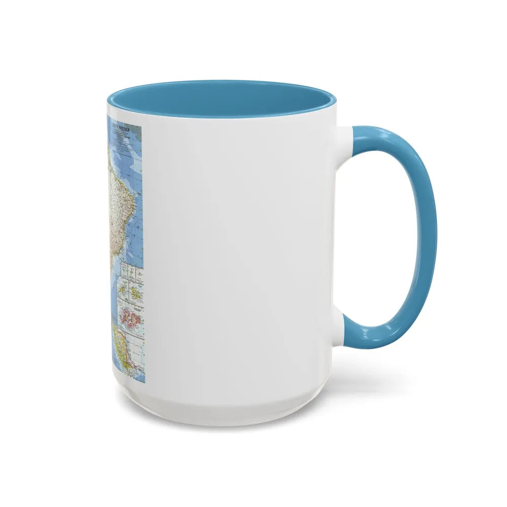 South America (1960) (Map) Accent Coffee Mug-Go Mug Yourself