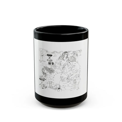 Erotic Connect-the-Dots Illustration - Black Coffee Mug-15oz-Go Mug Yourself