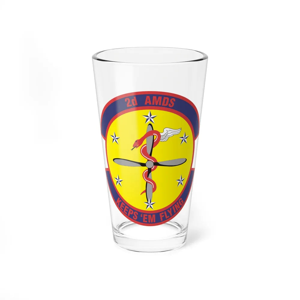 2d Aerospace Medical Squadron (U.S. Air Force) Pint Glass 16oz-16oz-Go Mug Yourself