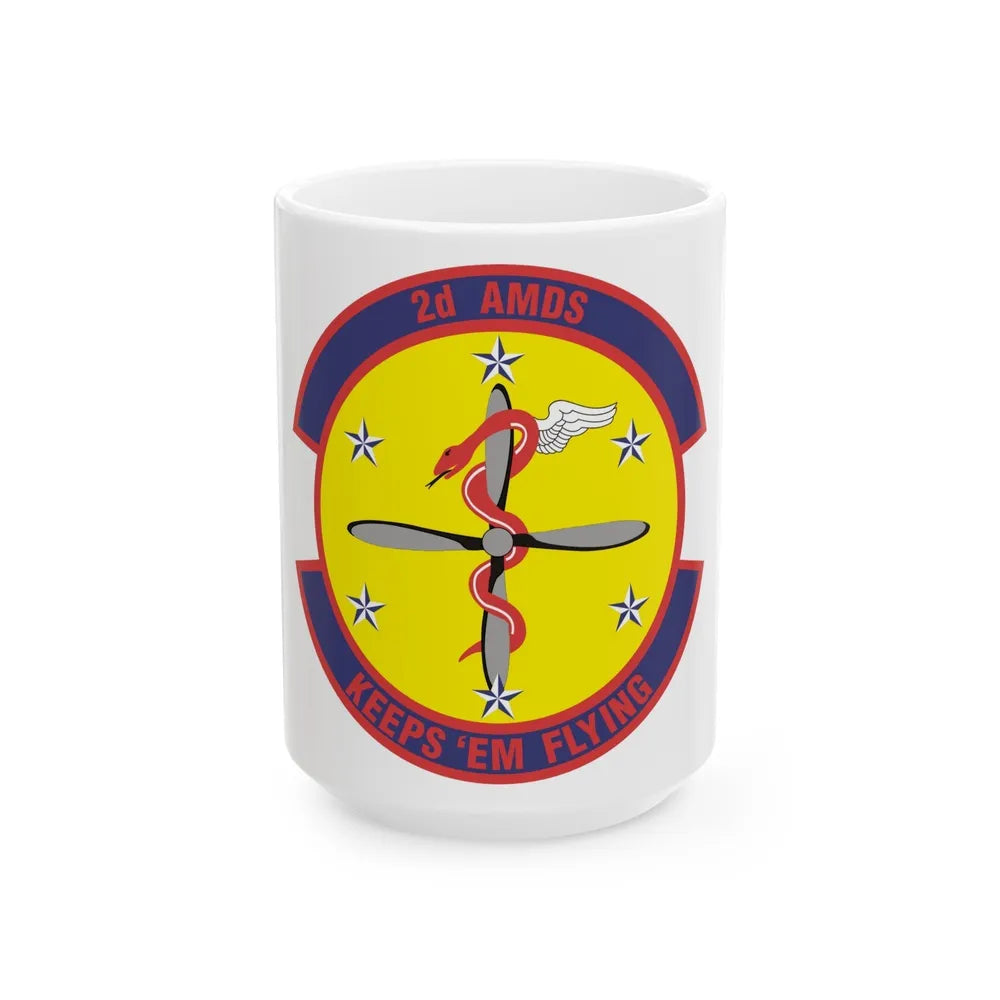 2d Aerospace Medical Squadron (U.S. Air Force) White Coffee Mug-15oz-Go Mug Yourself