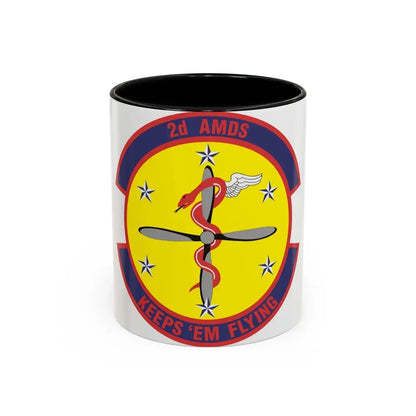 2d Aerospace Medical Squadron (U.S. Air Force) Accent Coffee Mug 11oz Black - Go Mug Yourself