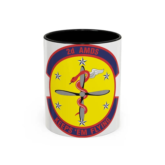 2d Aerospace Medical Squadron (U.S. Air Force) Accent Coffee Mug 11oz Black - Go Mug Yourself