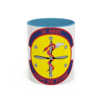 2d Aerospace Medical Squadron (U.S. Air Force) Accent Coffee Mug 11oz Light Blue - Go Mug Yourself