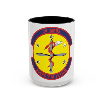 2d Aerospace Medical Squadron (U.S. Air Force) Accent Coffee Mug 15oz Black - Go Mug Yourself