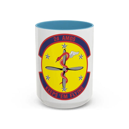 2d Aerospace Medical Squadron (U.S. Air Force) Accent Coffee Mug 15oz Light Blue - Go Mug Yourself