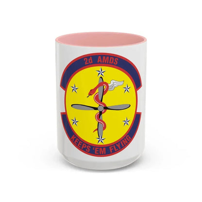 2d Aerospace Medical Squadron (U.S. Air Force) Accent Coffee Mug 15oz Pink - Go Mug Yourself