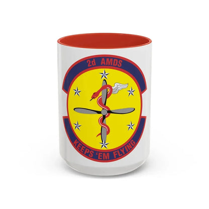 2d Aerospace Medical Squadron (U.S. Air Force) Accent Coffee Mug 15oz Red - Go Mug Yourself