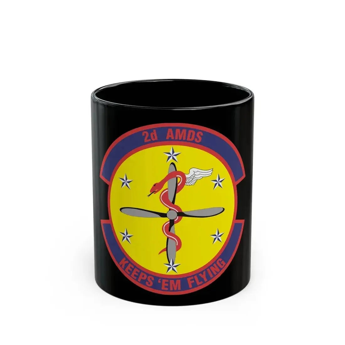 2d Aerospace Medical Squadron (U.S. Air Force) Black Coffee Mug 11oz - Go Mug Yourself