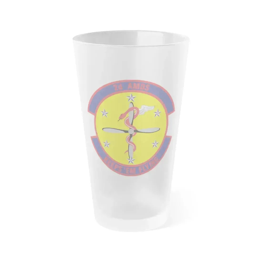 2d Aerospace Medical Squadron (U.S. Air Force) Frosted Pint Glass 16oz 16oz Frosted - Go Mug Yourself