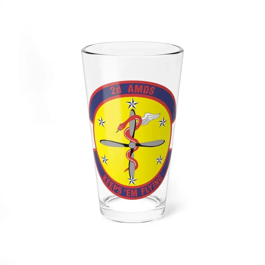 2d Aerospace Medical Squadron (U.S. Air Force) Pint Glass 16oz - Go Mug Yourself