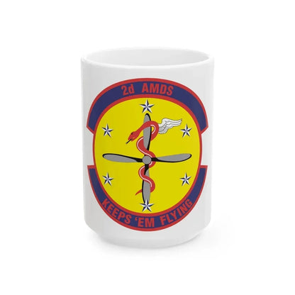 2d Aerospace Medical Squadron (U.S. Air Force) White Coffee Mug 15oz - Go Mug Yourself