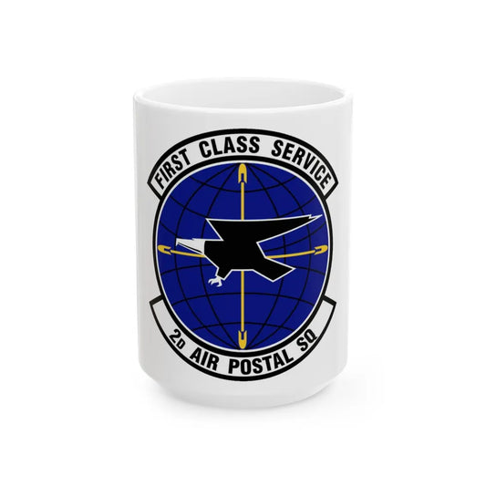 2d Air Postal Squadron (U.S. Air Force) White Coffee Mug-15oz-Go Mug Yourself