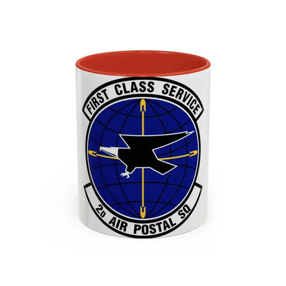 2d Air Postal Squadron (U.S. Air Force) Accent Coffee Mug 11oz Red - Go Mug Yourself