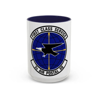 2d Air Postal Squadron (U.S. Air Force) Accent Coffee Mug 15oz Navy - Go Mug Yourself