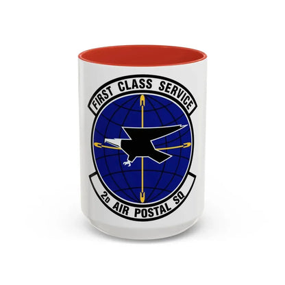 2d Air Postal Squadron (U.S. Air Force) Accent Coffee Mug 15oz Red - Go Mug Yourself