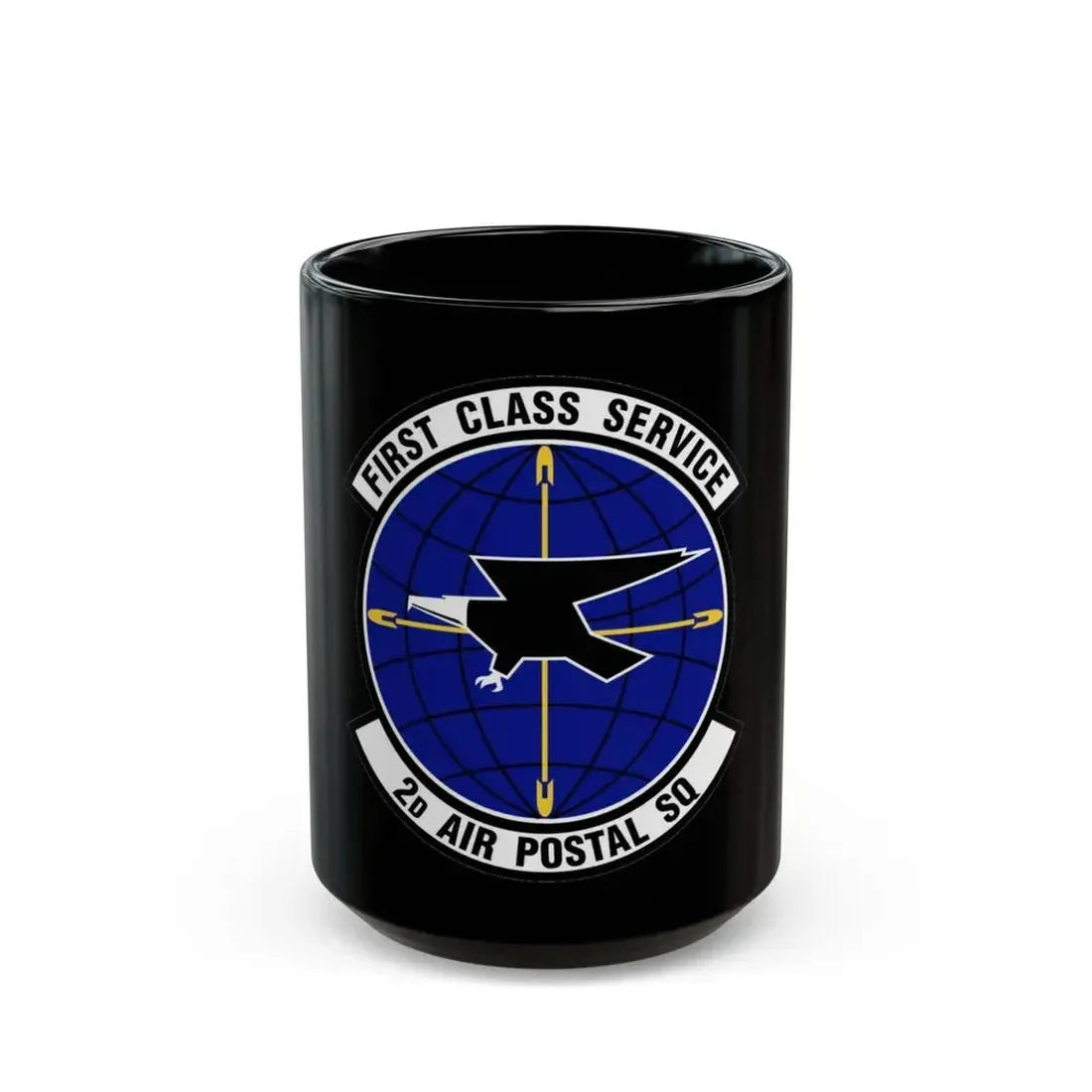 2d Air Postal Squadron (U.S. Air Force) Black Coffee Mug 15oz - Go Mug Yourself