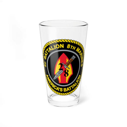 2d Battalion 8th Marines (USMC) Pint Glass 16oz-16oz-Go Mug Yourself