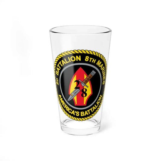 2d Battalion 8th Marines (USMC) Pint Glass 16oz 16oz - Go Mug Yourself