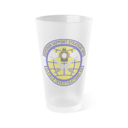 2d Field Investigations Squadron (U.S. Air Force) Frosted Pint Glass 16oz-16oz-Frosted-Go Mug Yourself