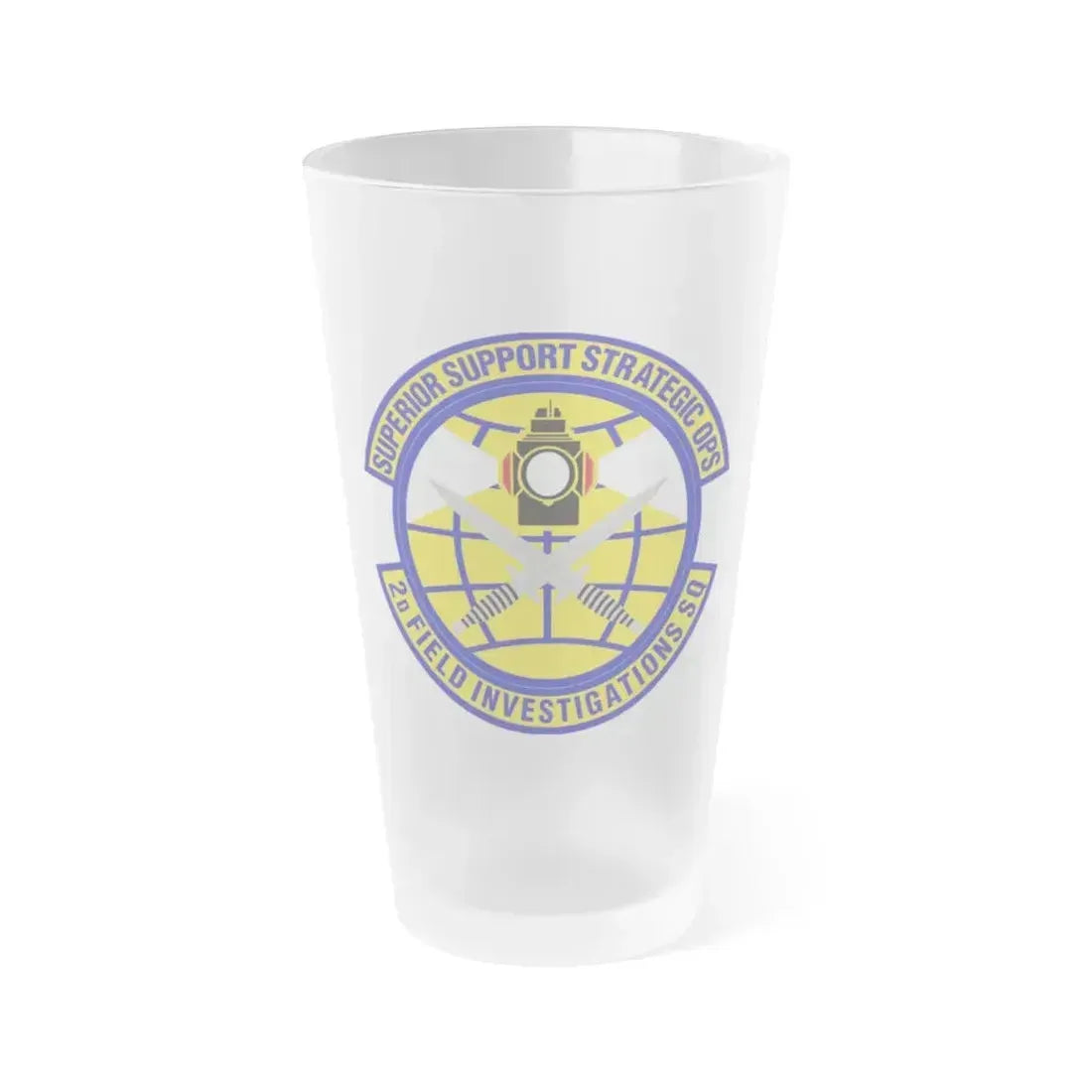 2d Field Investigations Squadron (U.S. Air Force) Frosted Pint Glass 16oz 16oz Frosted - Go Mug Yourself