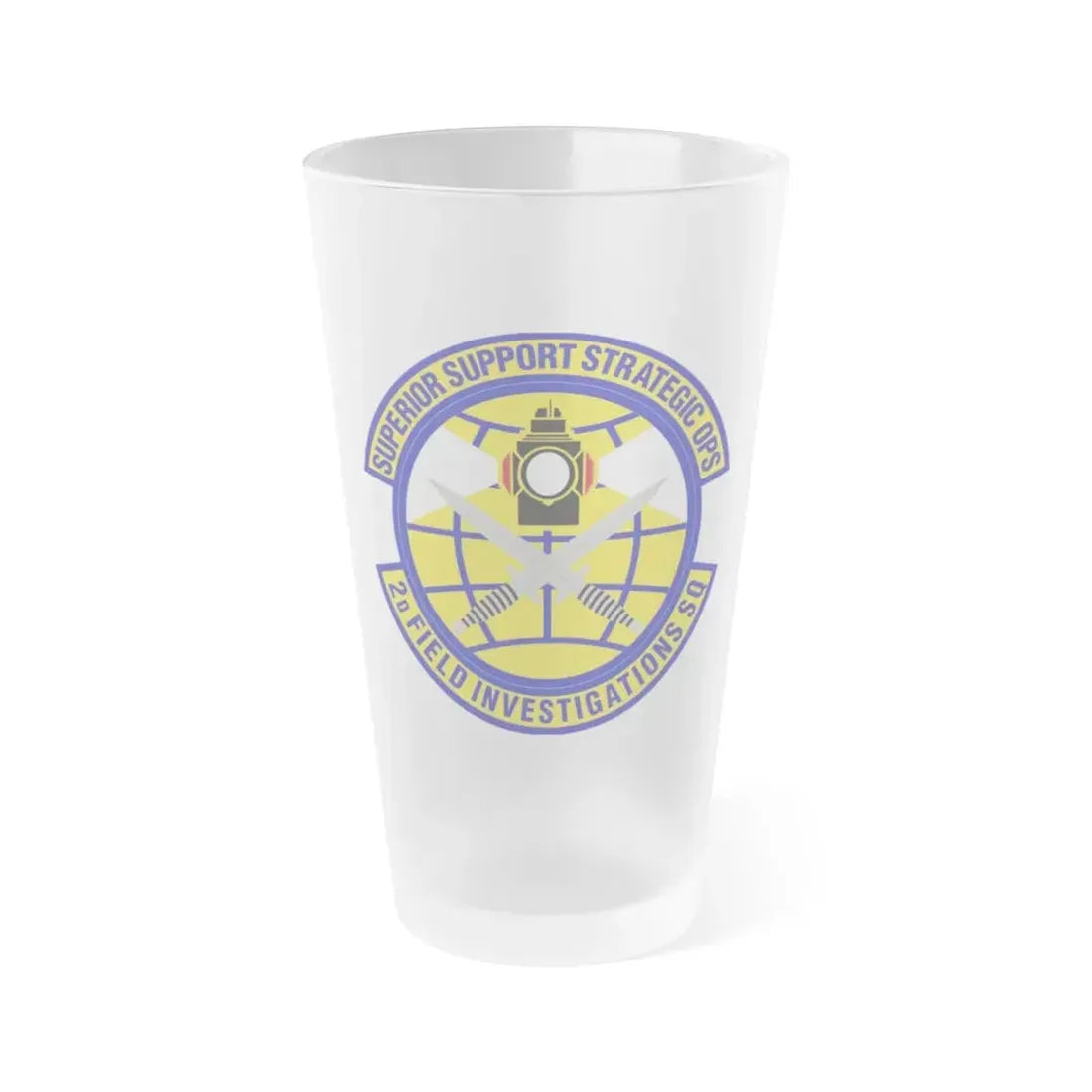2d Field Investigations Squadron (U.S. Air Force) Frosted Pint Glass 16oz 16oz Frosted - Go Mug Yourself