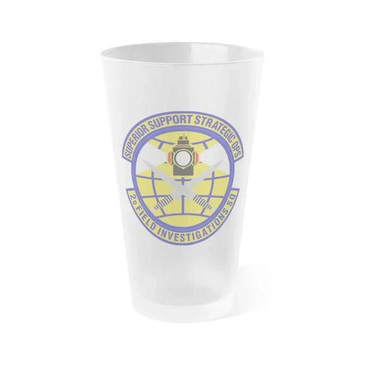 2d Field Investigations Squadron (U.S. Air Force) Frosted Pint Glass 16oz 16oz Frosted - Go Mug Yourself