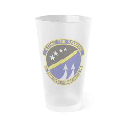 2d Manpower Requirements Squadron (U.S. Air Force) Frosted Pint Glass 16oz-16oz-Frosted-Go Mug Yourself