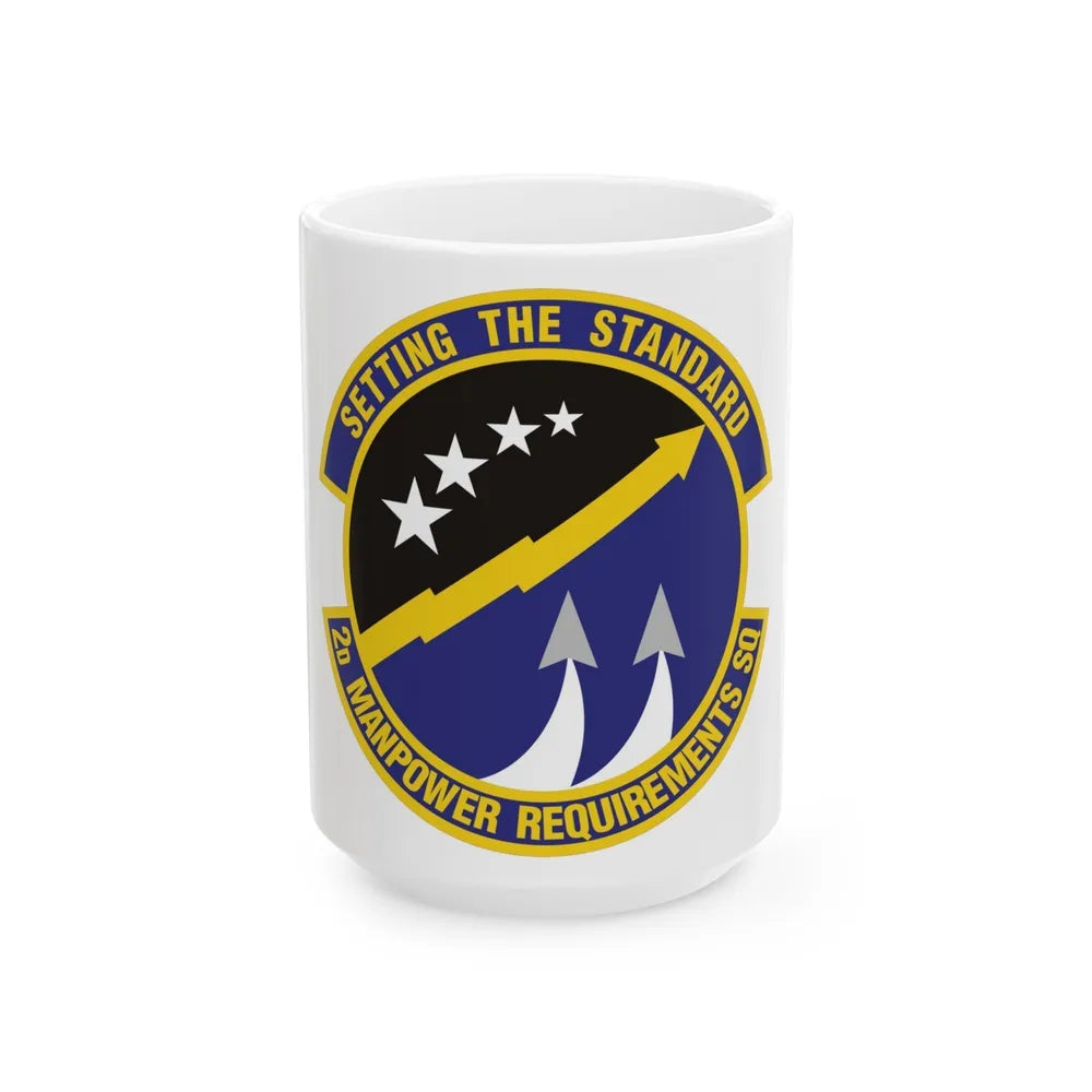 2d Manpower Requirements Squadron (U.S. Air Force) White Coffee Mug-15oz-Go Mug Yourself