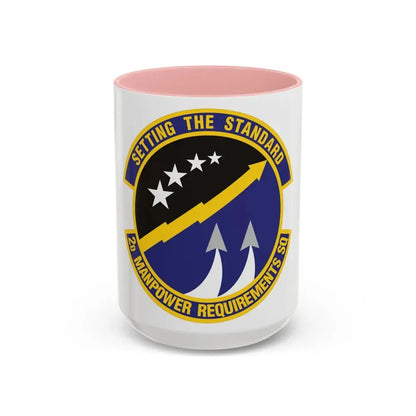 2d Manpower Requirements Squadron (U.S. Air Force) Accent Coffee Mug 15oz Pink - Go Mug Yourself