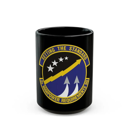 2d Manpower Requirements Squadron (U.S. Air Force) Black Coffee Mug 15oz - Go Mug Yourself