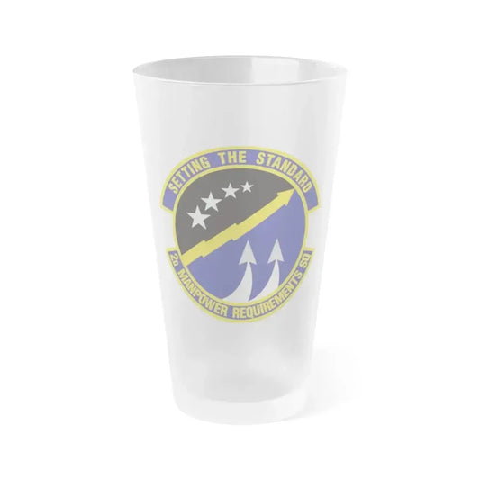2d Manpower Requirements Squadron (U.S. Air Force) Frosted Pint Glass 16oz 16oz Frosted - Go Mug Yourself