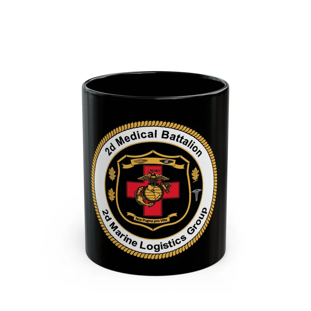 2d Medical Battalion 2d Marine Logistical Group (USMC) Black Coffee Mug-11oz-Go Mug Yourself