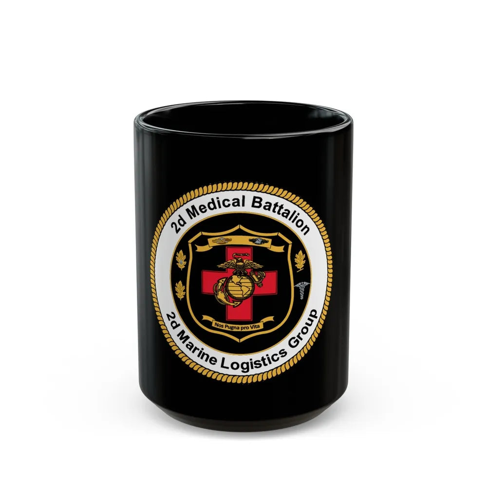 2d Medical Battalion 2d Marine Logistical Group (USMC) Black Coffee Mug-15oz-Go Mug Yourself