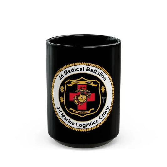 2d Medical Battalion 2d Marine Logistical Group (USMC) Black Coffee Mug 15oz - Go Mug Yourself