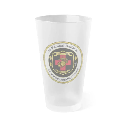 2d Medical Battalion 2d Marine Logistical Group (USMC) Frosted Pint Glass 16oz Default Title - Go Mug Yourself
